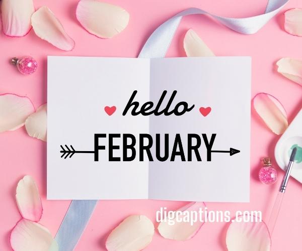 Cheers to New Month of February Captions and Quotes