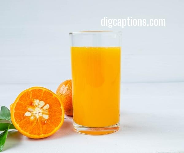 Orange Juice Quotes and Captions for Instagram