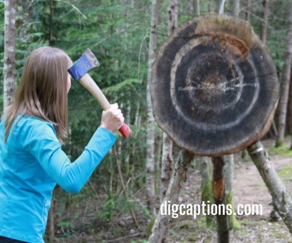 Axe Throwing Los Angeles Quotes Captions for Instagram