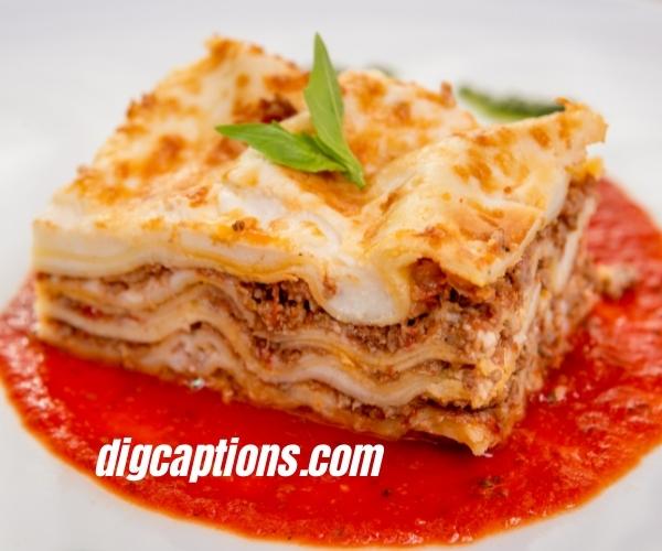 Lasagna Captions for Instagram With Quotes