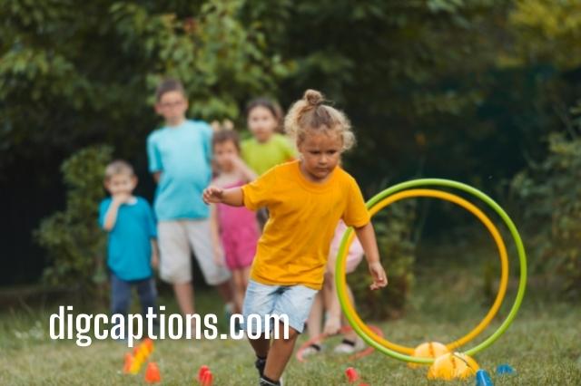 Captions for Outdoor Games for Kids Party